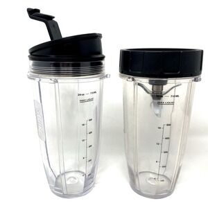 2x24oz Jars 1 Lid, 1 Extractor Blade Nutri Ninja Auto IQ Duo Blender Replacement